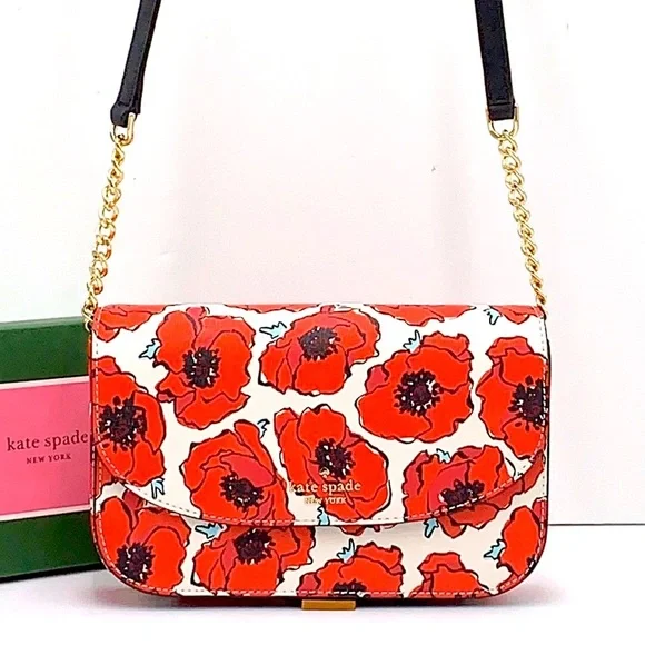 Kate Spade Kristi Poppy Printed
Flap Crossbody
Cream Multi with Light Go… - Picture 2 of 14